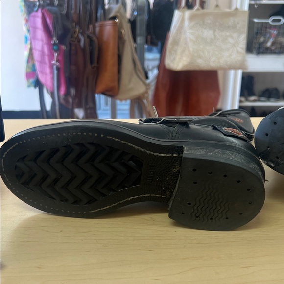 Harley-Davidson Black Combat Boots with Eagle Design - Picture 3 of 5